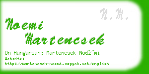 noemi martencsek business card